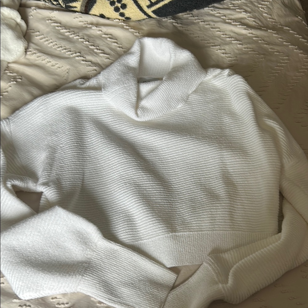 White Turtleneck Women Sweater